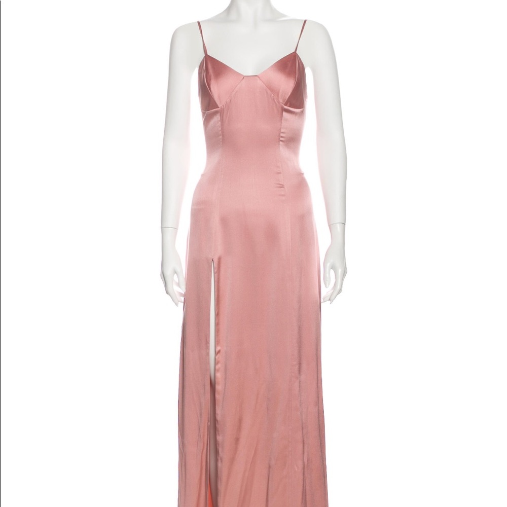 Michelle Mason pink silk gown